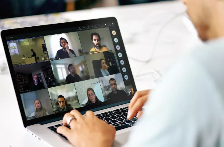 webcam meeting on teams