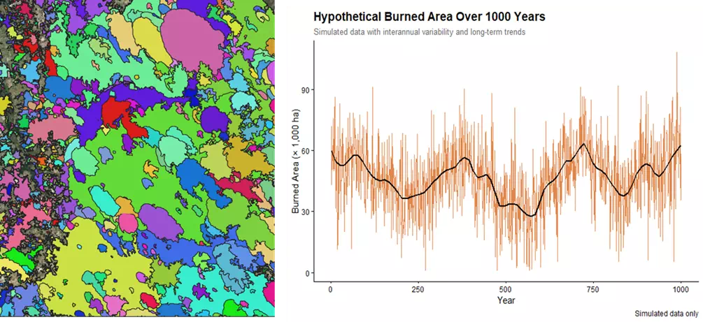 Catalogue of Stochastic Wildfire Simulations