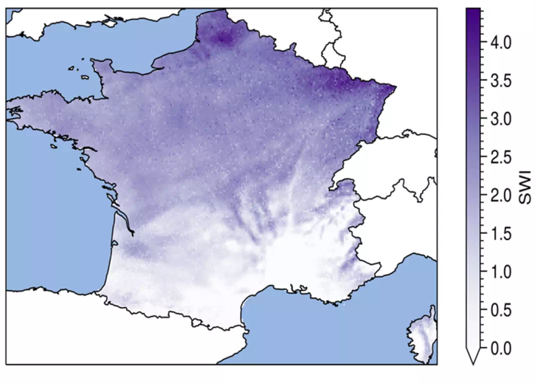 Standardized Windstorm Index (SWI) map